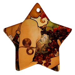 Alfons Mucha   Fruit Star Ornament (two Sides) by NouveauDesign