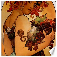 Alfons Mucha   Fruit Canvas 16  X 16   by NouveauDesign