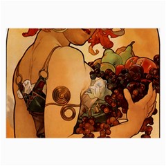 Alfons Mucha   Fruit Large Glasses Cloth by NouveauDesign