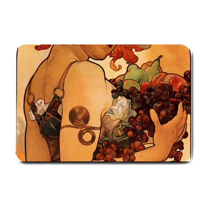 Alfons Mucha   Fruit Small Doormat 