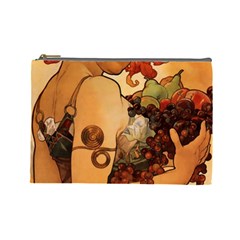 Alfons Mucha   Fruit Cosmetic Bag (large)  by NouveauDesign