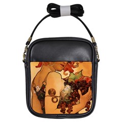 Alfons Mucha   Fruit Girls Sling Bags by NouveauDesign