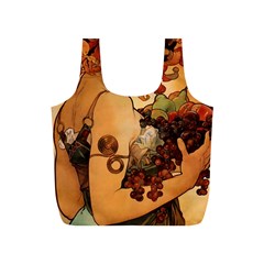 Alfons Mucha   Fruit Full Print Recycle Bags (s)  by NouveauDesign