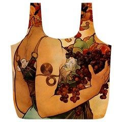 Alfons Mucha   Fruit Full Print Recycle Bags (l)  by NouveauDesign