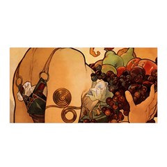 Alfons Mucha   Fruit Satin Wrap by NouveauDesign