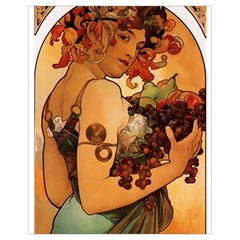 Alfons Mucha   Fruit Drawstring Bag (small) by NouveauDesign