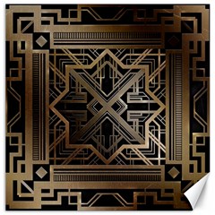 Gold Metallic And Black Art Deco Canvas 20  X 20  