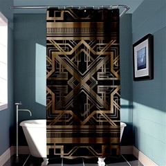 Gold Metallic And Black Art Deco Shower Curtain 36  X 72  (stall)  by NouveauDesign