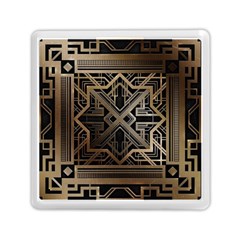 Gold Metallic And Black Art Deco Memory Card Reader (square)  by NouveauDesign