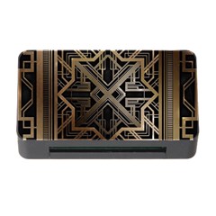 Gold Metallic And Black Art Deco Memory Card Reader With Cf by NouveauDesign