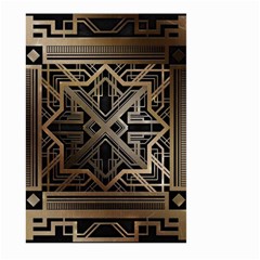 Gold Metallic And Black Art Deco Large Garden Flag (two Sides)