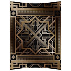 Gold Metallic And Black Art Deco Back Support Cushion