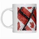 Canadian Flag Motif Pattern White Mugs Left