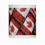 Canadian Flag Motif Pattern White Mugs Center