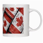 Canadian Flag Motif Pattern White Mugs Right