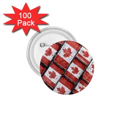 Canadian Flag Motif Pattern 1 75  Buttons (100 Pack)  by dflcprints