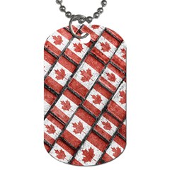 Canadian Flag Motif Pattern Dog Tag (two Sides) by dflcprints