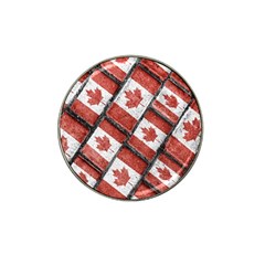 Canadian Flag Motif Pattern Hat Clip Ball Marker (4 Pack) by dflcprints