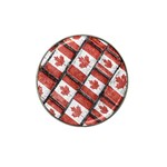 Canadian Flag Motif Pattern Hat Clip Ball Marker (4 pack) Front