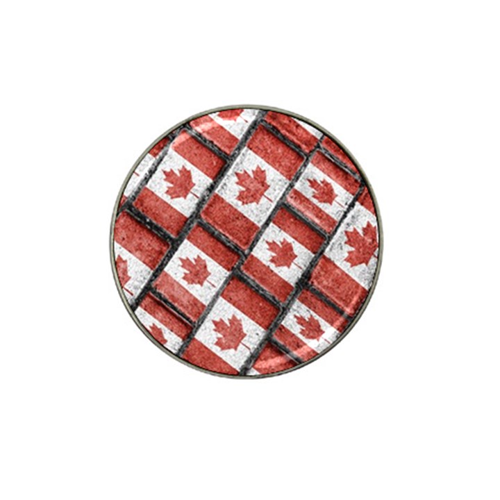 Canadian Flag Motif Pattern Hat Clip Ball Marker (4 pack)