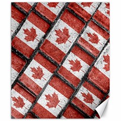 Canadian Flag Motif Pattern Canvas 20  X 24   by dflcprints