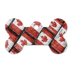 Canadian Flag Motif Pattern Dog Tag Bone (one Side) by dflcprints