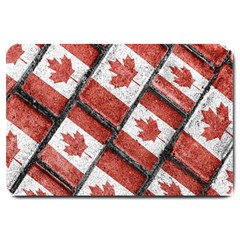 Canadian Flag Motif Pattern Large Doormat  by dflcprints