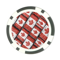 Canadian Flag Motif Pattern Poker Chip Card Guard by dflcprints