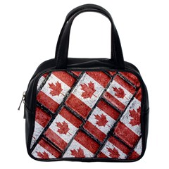 Canadian Flag Motif Pattern Classic Handbags (one Side) by dflcprints