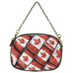 Canadian Flag Motif Pattern Chain Purses (one Side)  by dflcprints