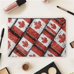 Canadian Flag Motif Pattern Cosmetic Bag (Large)  Back