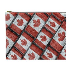 Canadian Flag Motif Pattern Cosmetic Bag (xl) by dflcprints