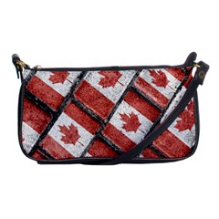 Canadian Flag Motif Pattern Shoulder Clutch Bags by dflcprints