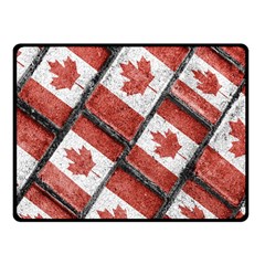 Canadian Flag Motif Pattern Fleece Blanket (small) by dflcprints