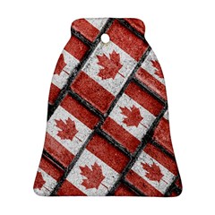 Canadian Flag Motif Pattern Ornament (bell) by dflcprints