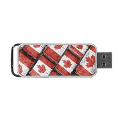 Canadian Flag Motif Pattern Portable Usb Flash (two Sides) by dflcprints