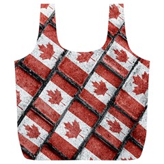 Canadian Flag Motif Pattern Full Print Recycle Bags (l)  by dflcprints