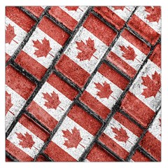 Canadian Flag Motif Pattern Large Satin Scarf (square) by dflcprints