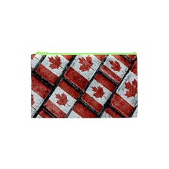 Canadian Flag Motif Pattern Cosmetic Bag (xs) by dflcprints