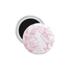 Vintage Pink Floral 1 75  Magnets by NouveauDesign