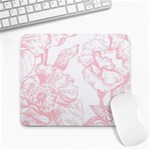 vintage pink floral Large Mousepads Front