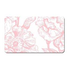 Vintage Pink Floral Magnet (rectangular) by NouveauDesign