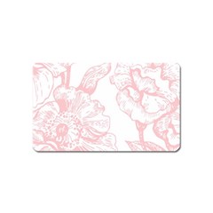 Vintage Pink Floral Magnet (name Card) by NouveauDesign