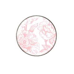 Vintage Pink Floral Hat Clip Ball Marker (4 Pack) by NouveauDesign