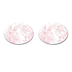 Vintage Pink Floral Cufflinks (oval) by NouveauDesign