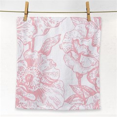 Vintage Pink Floral Face Towel by NouveauDesign