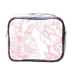 Vintage Pink Floral Mini Toiletries Bags by NouveauDesign