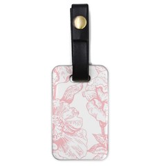 Vintage Pink Floral Luggage Tags (one Side)  by NouveauDesign