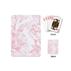 Vintage Pink Floral Playing Cards (mini)  by NouveauDesign