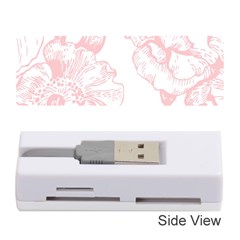 Vintage Pink Floral Memory Card Reader (stick)  by NouveauDesign